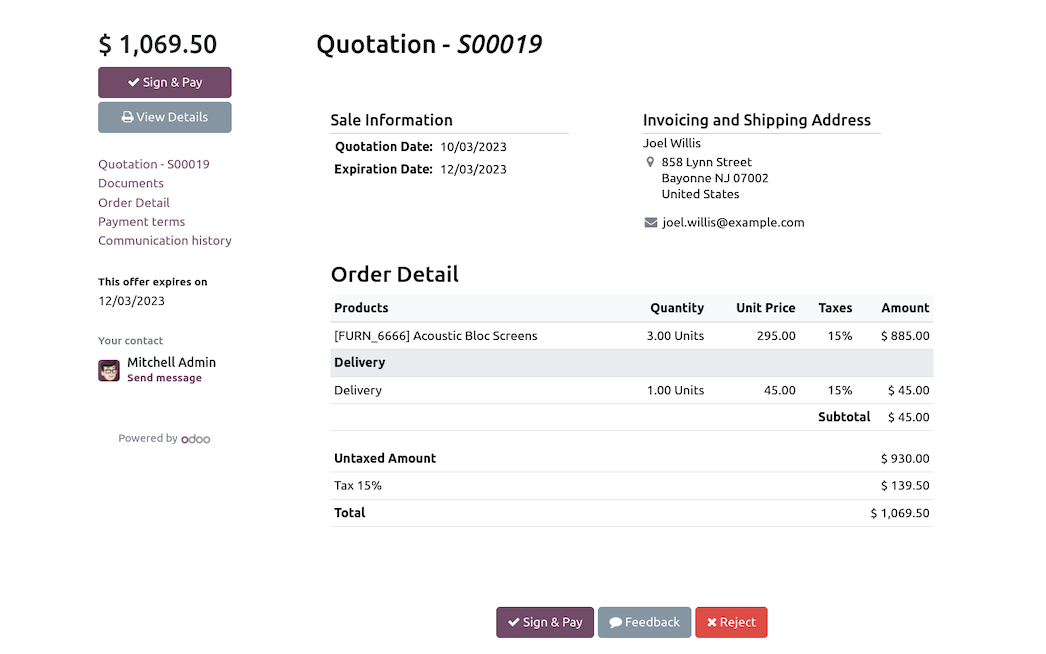 Odoo ventas
